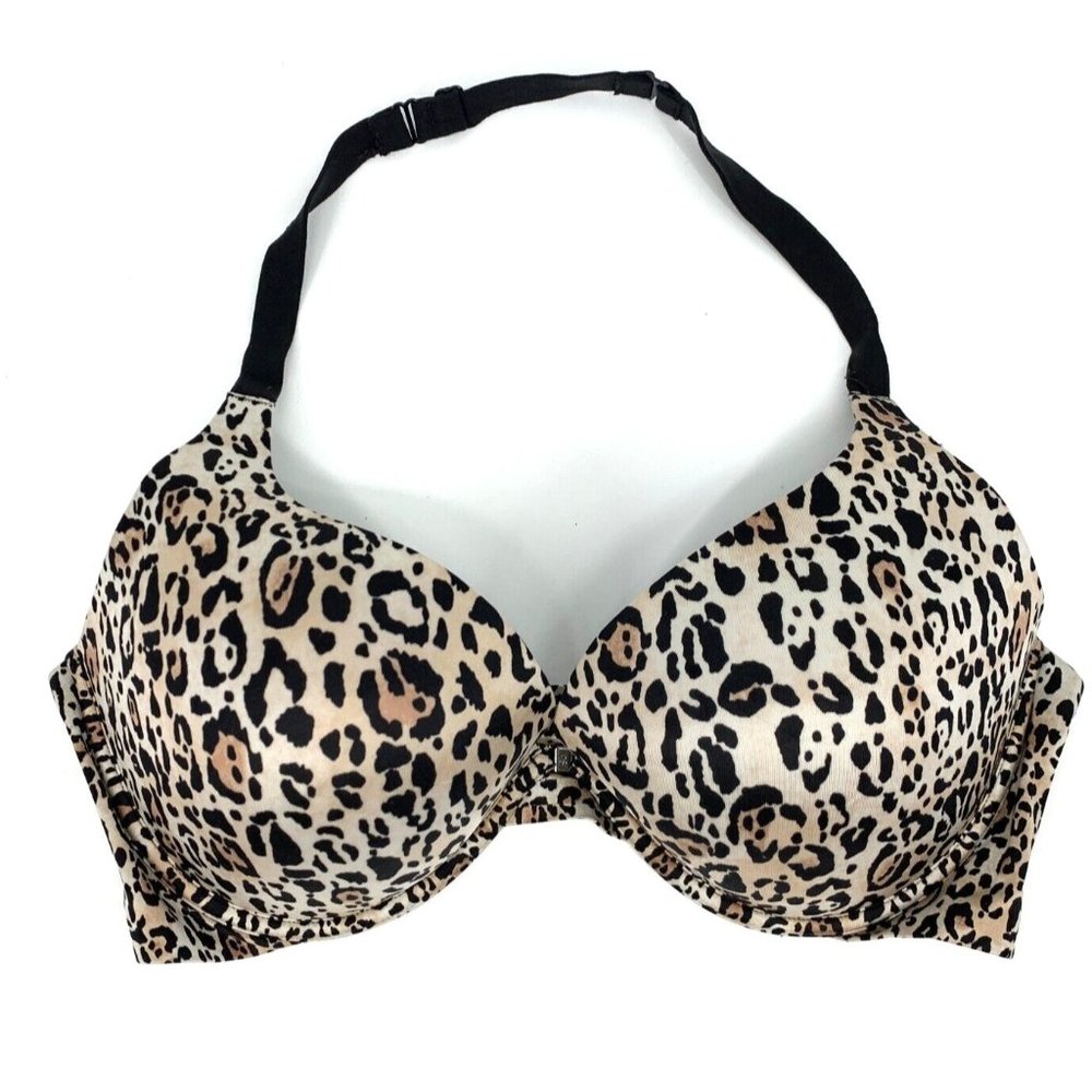 Victoria's Secret Bra Leopard Plunge Front Closure Underwire - Picture 1 of 6